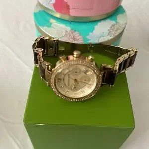 MICHAEL KORS women watch tiger eye print.two tone band.party+casual wear. Michael Kors Tiger main image 3